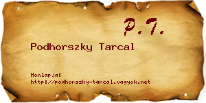 Podhorszky Tarcal névjegykártya